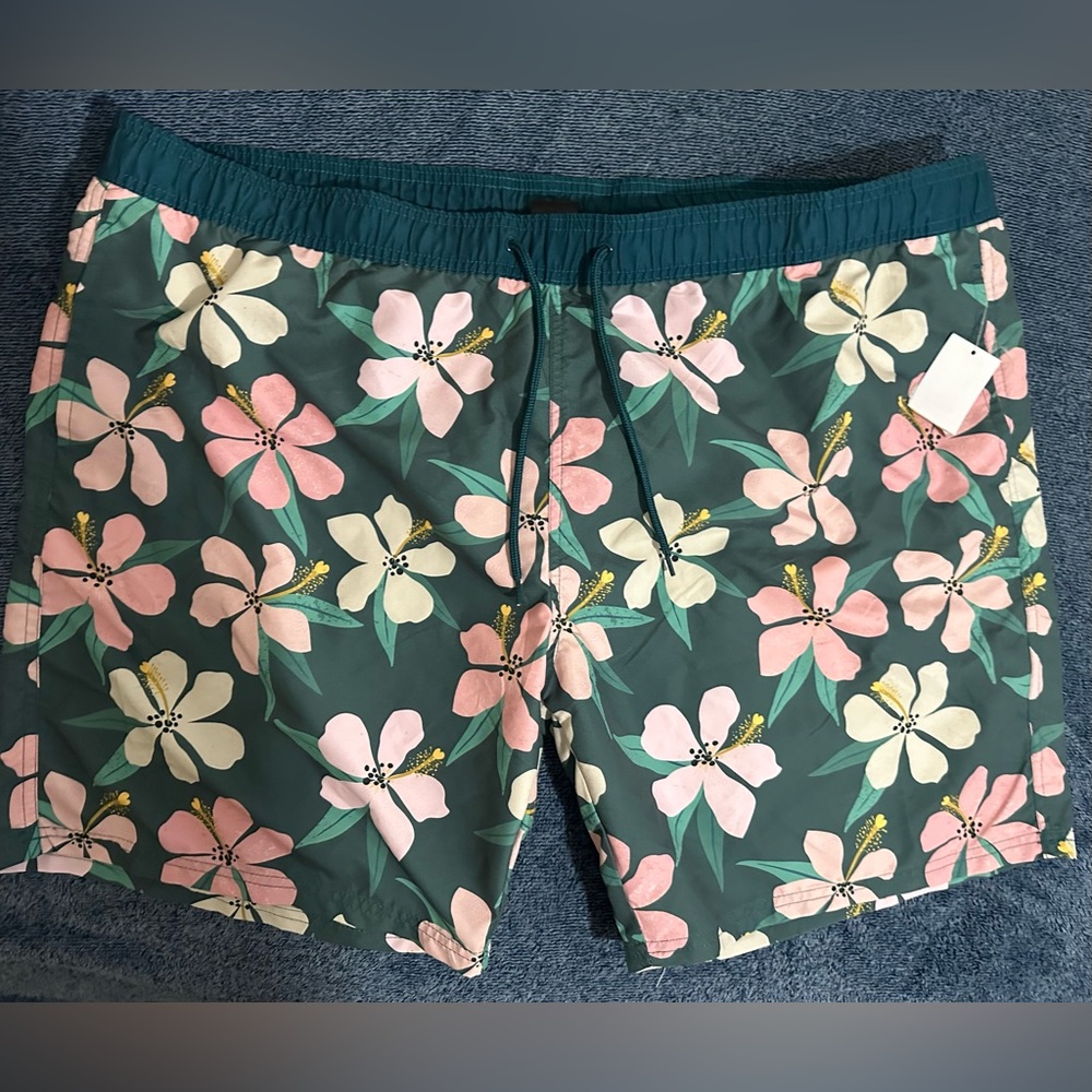 Mad engine XXL men's floral swim shorts new